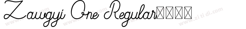 Zawgyi One Regular字体转换